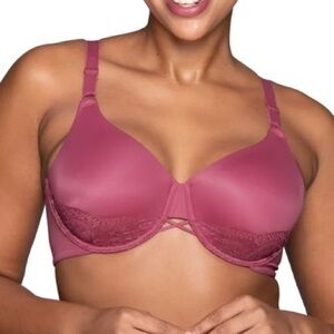 Vanity Fair Radiant Collection Back Smoothing Underwire Bra 38DD Dusty Rose